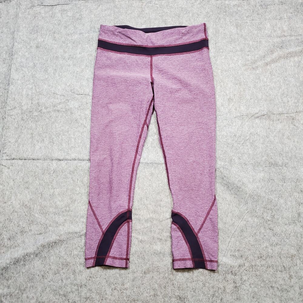 Lululemon Leggings Womens 6 Run Inspire Crop II Luxtreme Heathered Berry Yum Yum